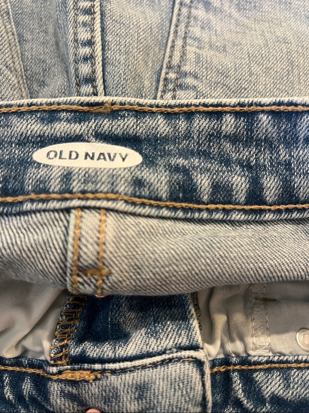 Old navy light Blue Denim Mini Skirt - Casual Raw Hem size 0 - Picture 6 of 6